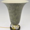 Art Deco Vase Lampe mit 3 Glaskugel