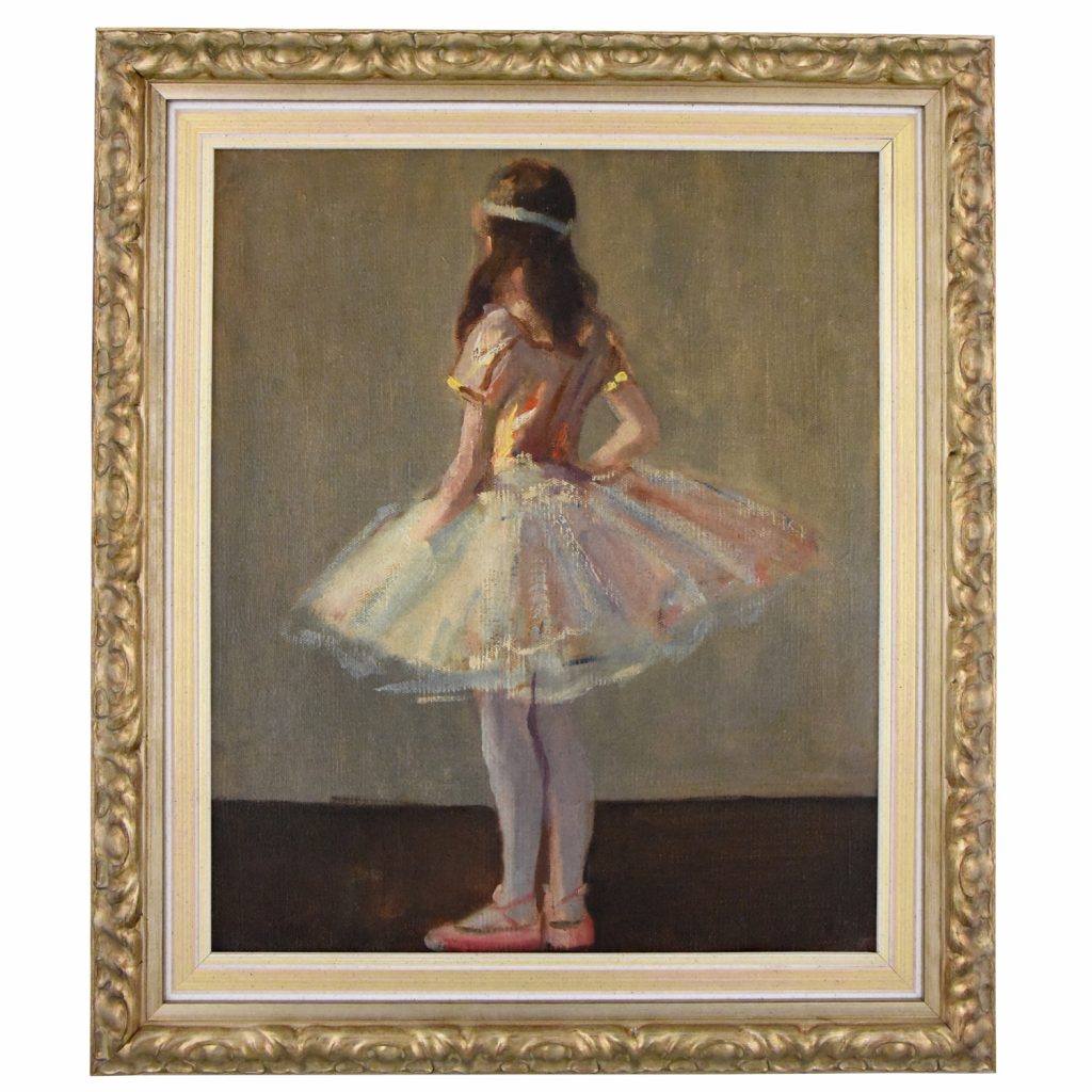 Art Deco painting of a ballerina girl - Deconamic