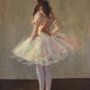 Art Deco painting of a ballerina girl 