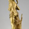 Antike Bronze Skulptur Ajax trotzt den Göttern