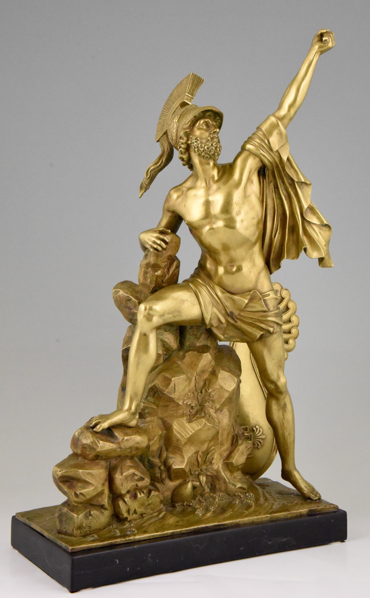 cursief Uitstroom Reclame Antiek bronzen beeld Ajax die de Goden trotseert. - Deconamic