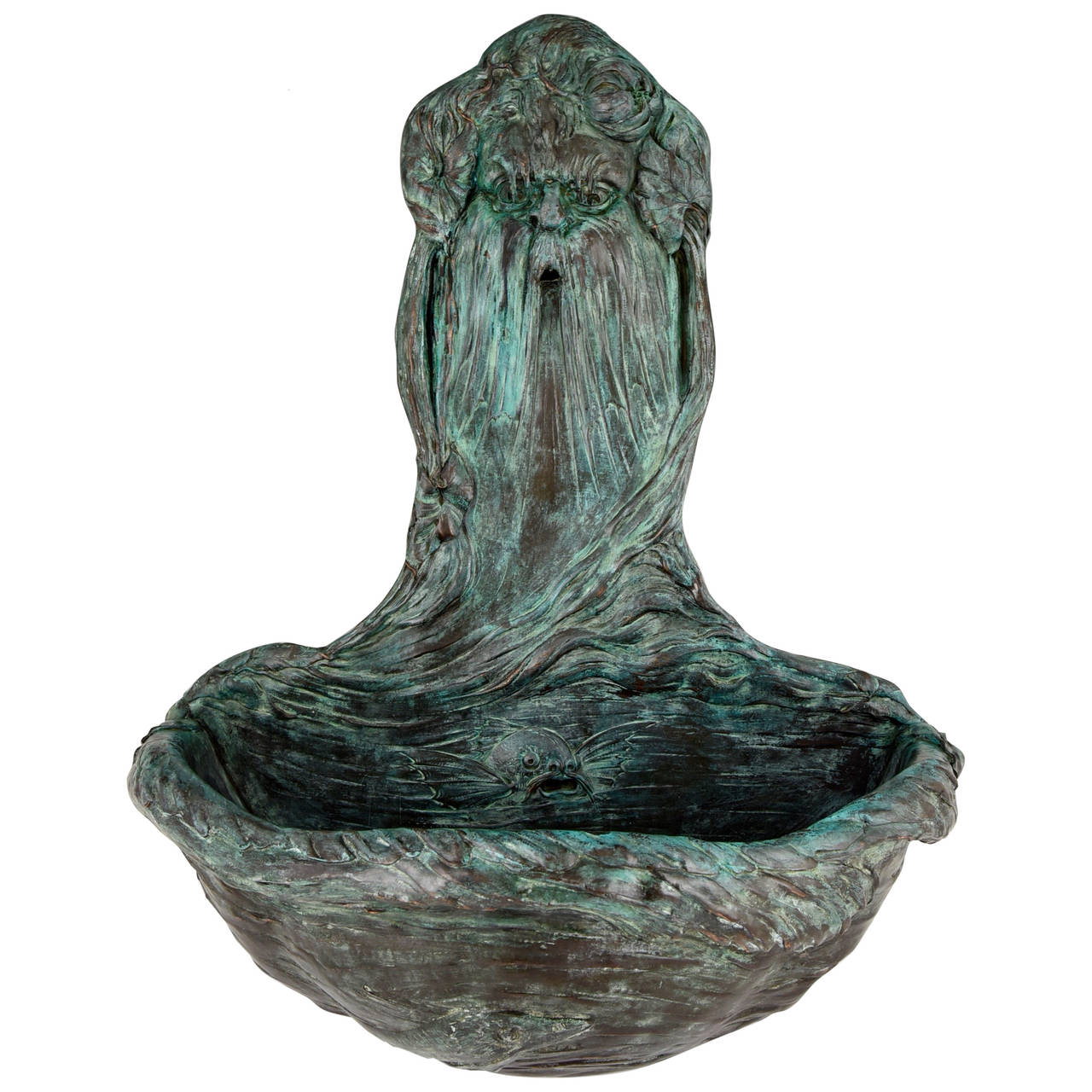 Art Nouveau fountain with face of Neptune