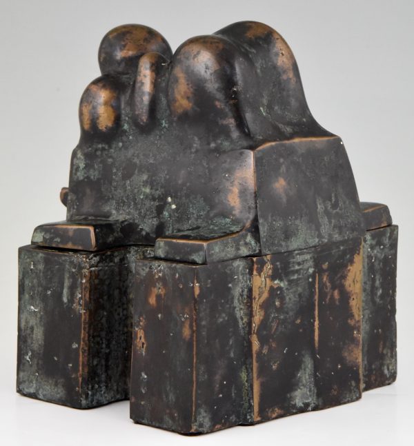 Catafalque, sculpture en bronze