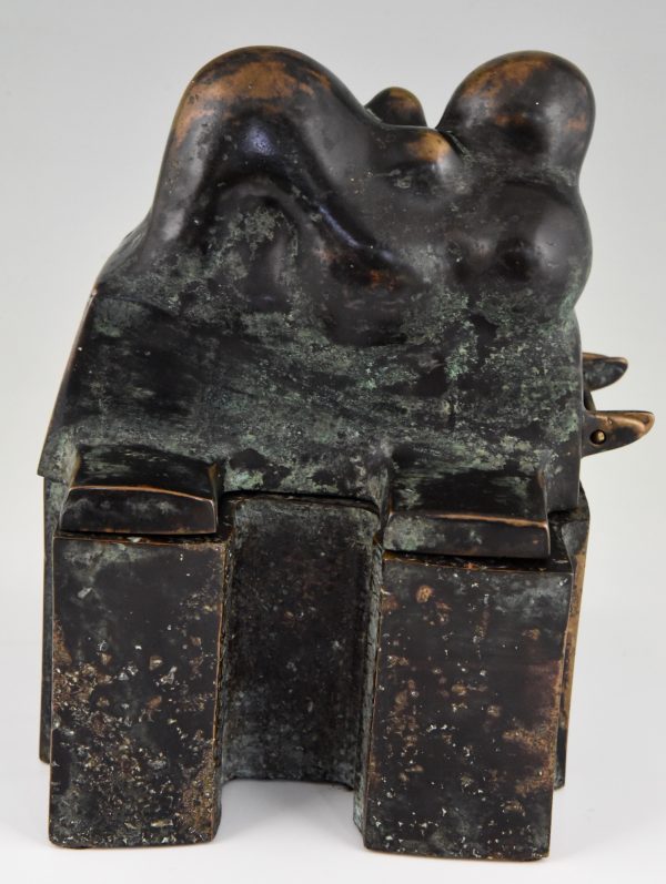The Catafalque, bronze figural sculpture.   