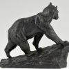 Art Deco bronzen beeld beer