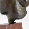 Art Deco bronze sculpture of a woman’s face