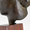 Art Deco sculpture en bronze d’un visage de femme