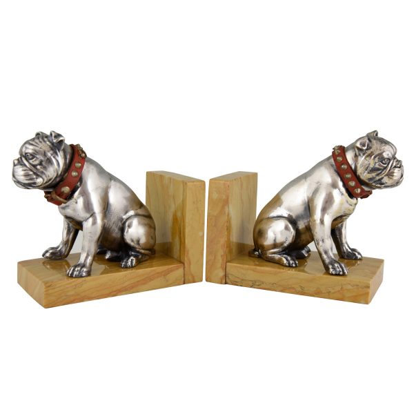 Art Deco boekensteunen bulldog