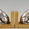 Art Deco bulldog bookends