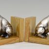 Art Deco bulldog bookends