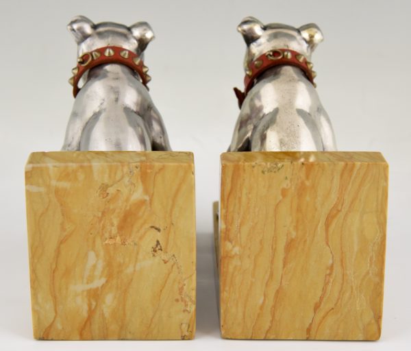 Art Deco bulldog bookends