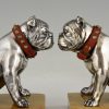 Art Deco bulldog bookends