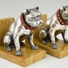 Art Deco serre livres bouledogue