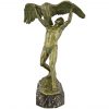 Sculpture en bronze Ganymède avec aigle