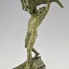 Antike Bronze Skulptur Ganymed mit Adler