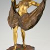 Bronze de Vienne erotique danseuse nue orientale jupe amovible