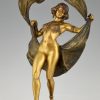 Bronze de Vienne erotique danseuse nue orientale jupe amovible