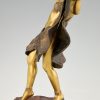 Bronze de Vienne erotique danseuse nue orientale jupe amovible