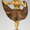 Bronze de Vienne erotique danseuse nue orientale jupe amovible