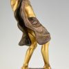 Bronze de Vienne erotique danseuse nue orientale jupe amovible