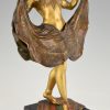 Bronze de Vienne erotique danseuse nue orientale jupe amovible