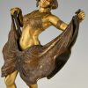 Bronze de Vienne erotique danseuse nue orientale jupe amovible