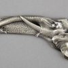 Art Deco briefopener brons verzilverd met olifant