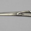 Art Deco briefopener brons verzilverd met olifant