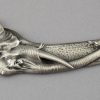 Art Deco briefopener brons verzilverd met olifant