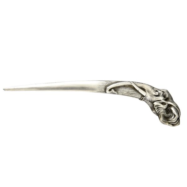 Art Deco briefopener olifant verzilverd brons