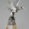 Chimere Art Deco silvered bronze car mascot