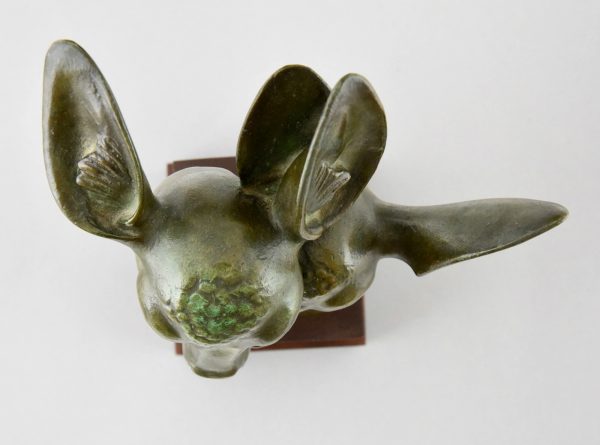 Art Deco bronze sculpture of two deer