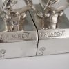 Art Deco silvered bronze duck bookends