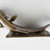 Art Deco bronzen beeld vis, forel