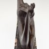 Art Deco bronze sculpture nude lady, scarf dancer in split pose