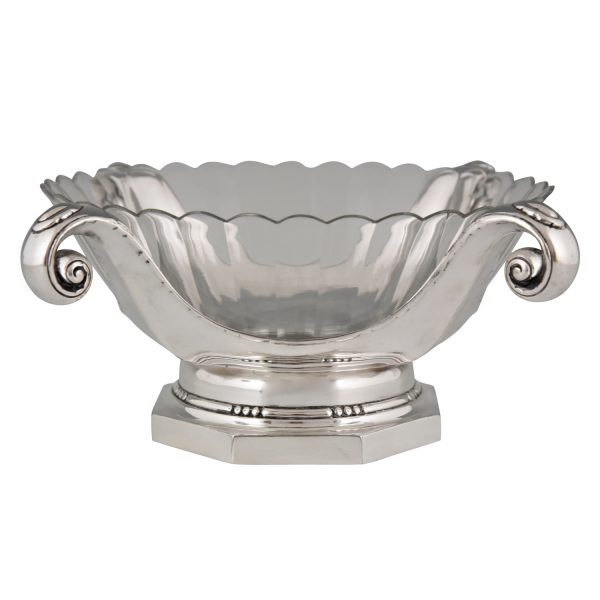 Art Deco silver plated centerpiece or fruit dish