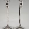 Art Deco silvered two lights candelabra