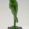 Art Deco sculpture of a nude dancer with cymbals