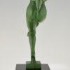 Art Deco sculpture of a nude dancer with cymbals