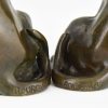 Art Deco bronze cat bookends