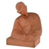 Art Deco terracotta sculptuur Chinese man