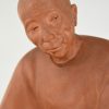 Art Deco terra cotta sculpture Chinese man  