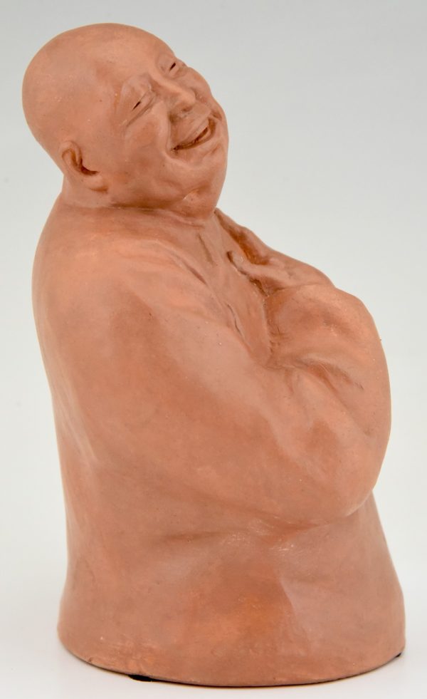 Art Deco terracotta sculptuur Chinese man