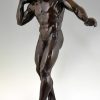 Sculpture en bronze athlète, nu masculin