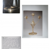 Art Nouveau paire de candélabres en bronze