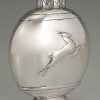 Art Deco silvered bronze vase with antilope