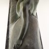 Art Deco bronzen sculptuur naakte vrouw met geitjes