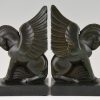 Art Deco Pagasus winged horse bookends