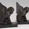 Art Deco Buchstütze Pegasus geflügelte Pferde