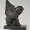 Art Deco Pagasus winged horse bookends